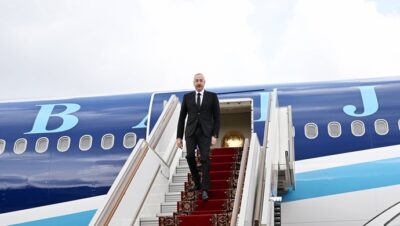 İlham Aliyev iş gezisi için Rusya’ya geldi